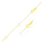 Double Extendable Flat Chain in 10k Yellow Gold (1.30 mm)