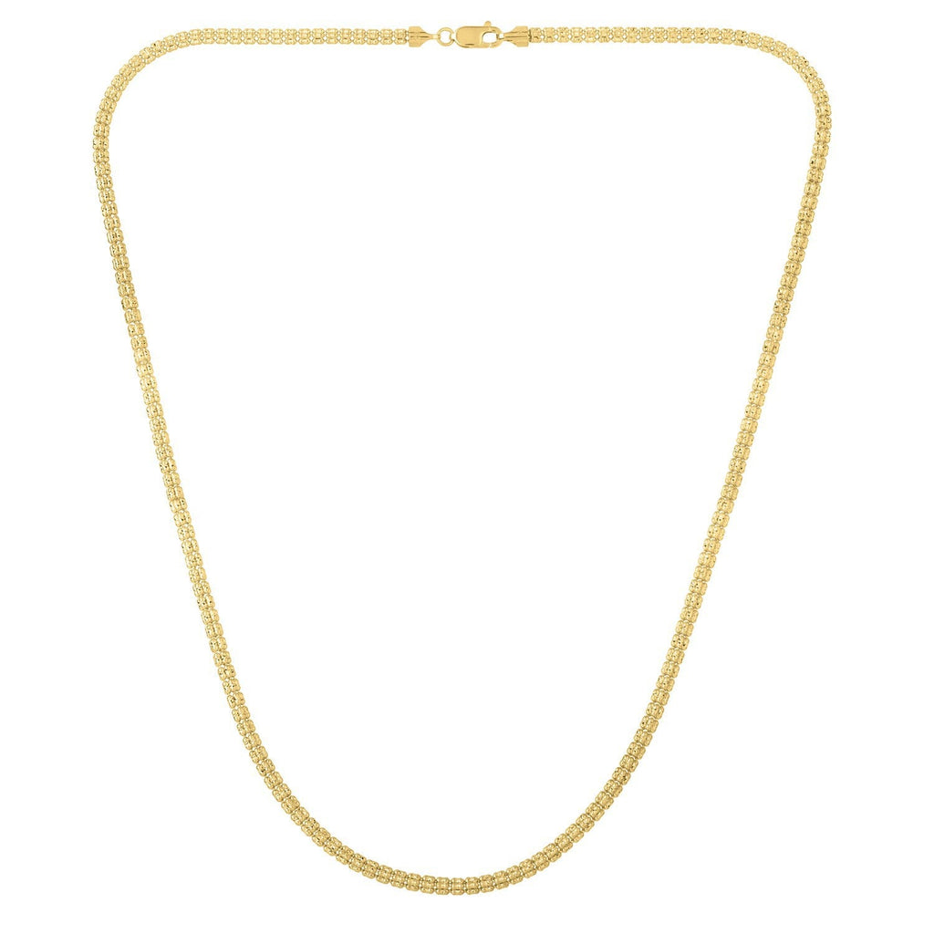 14k Yellow Gold Ice Barrel Chain (3.10 mm)