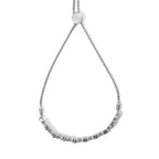 .925 Sterling Silver 1/4 Carat Total Weight Diamond Marquise Shaped Link 4"-10" Adjustable Bolo Bracelet (I-J Color, I1-I2 Clarity)