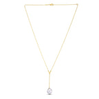 14k Yellow Gold Tesoro Pearl Lariat Necklace