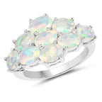 2.16 Carat Genuine Ethiopian Opal .925 Sterling Silver Ring