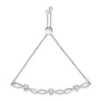 .925 Sterling Silver Diamond Accent Heart and Infinity 4â€-10â€ Adjustable Bolo Bracelet (I-J Color, I3 Clarity)