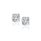 14k White Gold Diamond Four Prong Stud Earrings (1 ct. tw.)