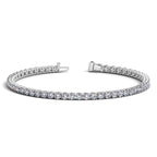 Lab Grown Round Diamond Tennis Bracelet in 14k White Gold (5 cctw F/G VS2/SI1)