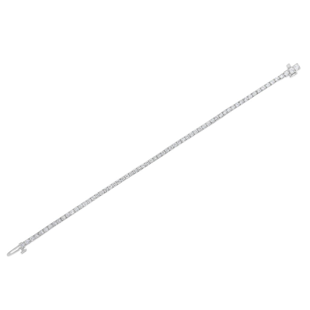 IGI Certified 5.0 Cttw Cut Diamond 14K White Gold Classic 7" Tennis Bracelet (H-I Color, I1-I2 Clarity)