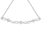 .925 Sterling Silver Diamond Accent Heart and Infinity 4â€-10â€ Adjustable Bolo Bracelet (I-J Color, I3 Clarity)