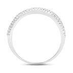 0.46 Carat Genuine White Diamond 14K White Gold Ring (F-G Color, SI Clarity)