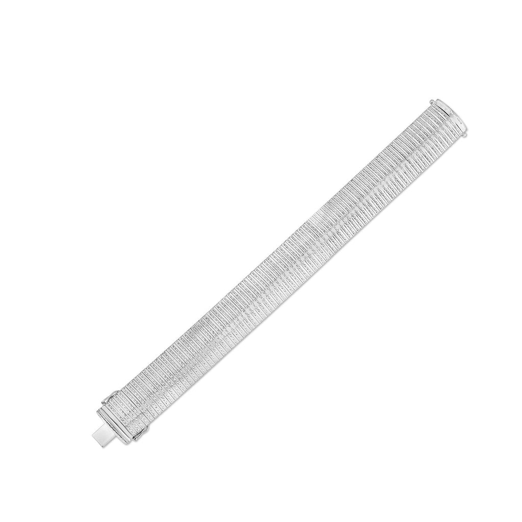 14k White Gold Bold Diamond Flex Bracelet (17.10 mm)