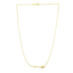14k Yellow Gold Chain Necklace with Horizontal Arrow Pendant