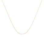 Solid 10K Yellow Gold 0.5mm Slim and Dainty Unisex 18" Rope Chain Necklace