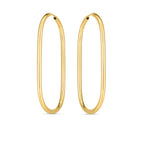 14k Yellow Gold Endless Large Paperclip Hoop Earrings