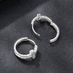 925 Sterling Silver Moissanite Earrings 1.3cm for Women