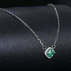925 Sterling Silver 0.6 Carat Moissanite Pendant Necklace for Women