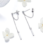 S925 Sterling Silver Plated Platinum Earrings for Women