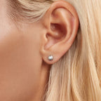 925 Sterling Silver 0.1 Carat Genuine Moissanite Earrings for Women