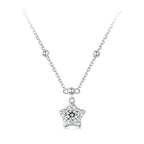 925 Sterling Silver 5mm Moissanite Necklace for Women