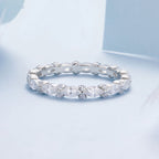 925 Sterling Silver White Gold Plated 0.26cm CZ Ring Size 6.0 for Women