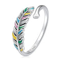 925 Sterling Silver Enameled Oxidized Ring for Women