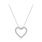 S925 Sterling Silver Necklace with Moissanite, 400mm + 50mm, Platinum Plated, Women