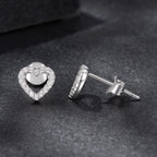 925 Sterling Silver Moissanite 0.10 Carat Earrings for Women
