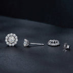 925 Sterling Silver 0.5 Carat Moissanite Earrings for Women