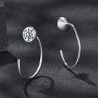 925 Sterling Silver Moissanite 0.3 Carat Earrings for Women