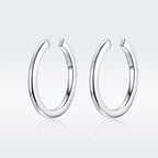 925 Sterling Silver Earrings with Platinum Plating, 1.3cm for Women