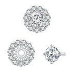 925 Sterling Silver 0.5 Carat Moissanite Earrings for Women
