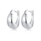925 Sterling Silver White Gold Plated Earrings for Women