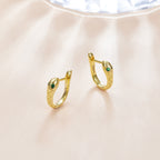 925 Sterling Silver Plated Platinum CZ Earrings for Women
