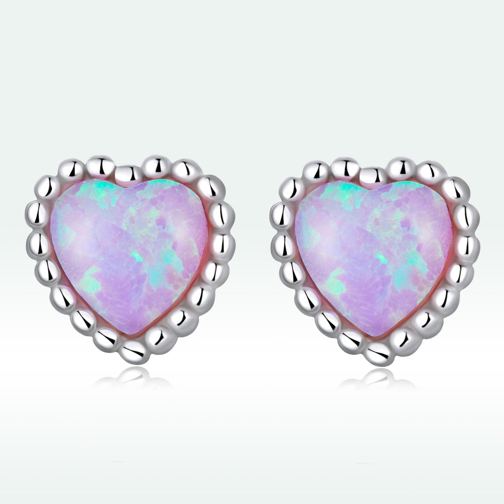 925 Sterling Silver Translucent Opal Earrings for Women