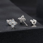 925 Sterling Silver Plated White Gold Moissanite Necklace 0.15cm for Women