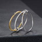 925 Sterling Silver Moissanite Ring 0.005ct Size 6 for Women