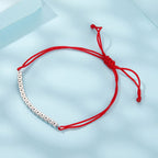 925 Sterling Silver Adjustable White Gold Plated Bracelet with CZ