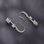 925 Sterling Silver Moissanite 1.00 Carat Earrings for Women