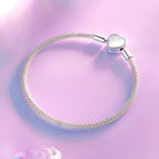 925 Sterling Silver Bracelet 17.0cm Inner Diameter for Women