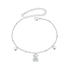 925 Sterling Silver Bracelet with Pavé Setting CZ, 150+60mm Length for Women