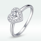 925 Sterling Silver Love CZ Ring Size 6.0 for Women