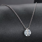 925 Sterling Silver 0.65 Carat Genuine Moissanite Necklace for Women