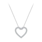 S925 Sterling Silver Necklace with Moissanite, 400mm + 50mm, Platinum Plated, Women