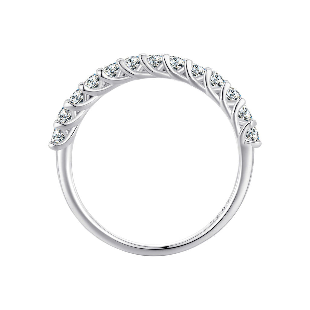 925 Sterling Silver Moissanite 0.03ct Ring Size 6A for Women