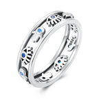 925 Sterling Silver Oxidized Silver Ring with Pavé Setting CZ, Size 6 for Women