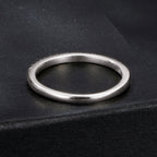925 Sterling Silver 0.01ct Moissanite Ring in Size 8A