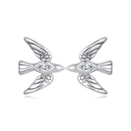925 Sterling Silver Oxidized CZ Earrings for Women