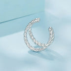 925 Sterling Silver White Gold Plated Hoop Earrings 0.7x1.3cm for Women