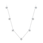 925 Sterling Silver Moissanite 0.25 Carat Necklace with Pavé Setting for Women