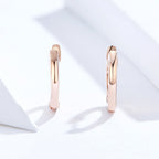 925 Sterling Silver Plated Black Gold Earrings for Women