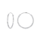 925 Sterling Silver Plated White Gold Earrings 3.0cm for Women