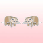 925 Sterling Silver Enamel Oxidized Earrings for Women, 0.7*1.2cm
