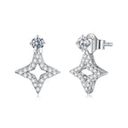 925 Sterling Silver Moissanite 0.1ct Earrings for Women